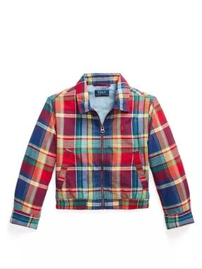 Polo Ralph Lauren Toddler Unisex Cotton Plaid Madras Jacket New Size 4